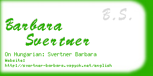 barbara svertner business card